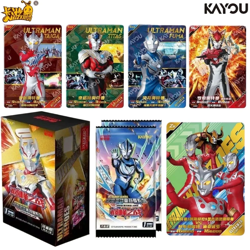 KAYOU Ultraman Ultra Hero X‑File Edición Clásica Onda 47 Caja de Sobres de Cartas Coleccionables Taiga Titas Fuma Carta Rara de Colección ZR