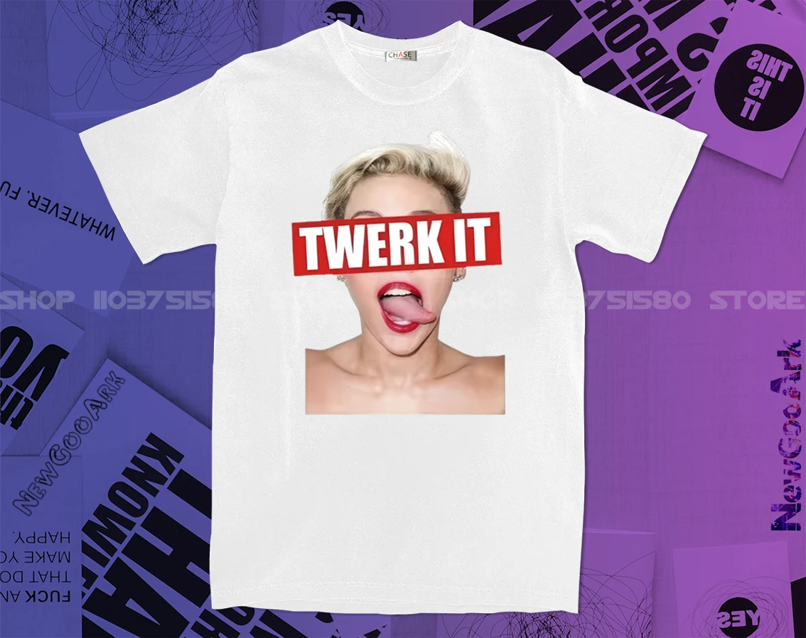 LE 2024 Twerk It Tongue Out T-Shirt Summer New Print Unisexd graphic t shirts  men clothing Party gift