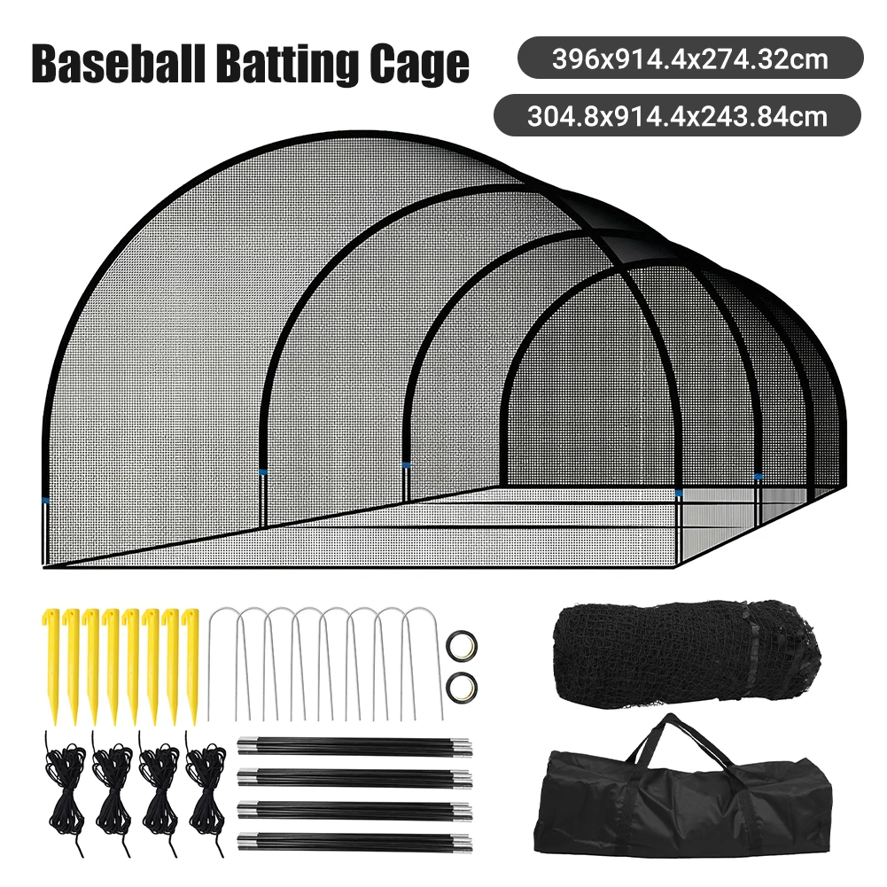 

30-футовая переносная бейсбольная и софтбольная тренировочная клетка для отработки ударов и подачи на заднем дворе