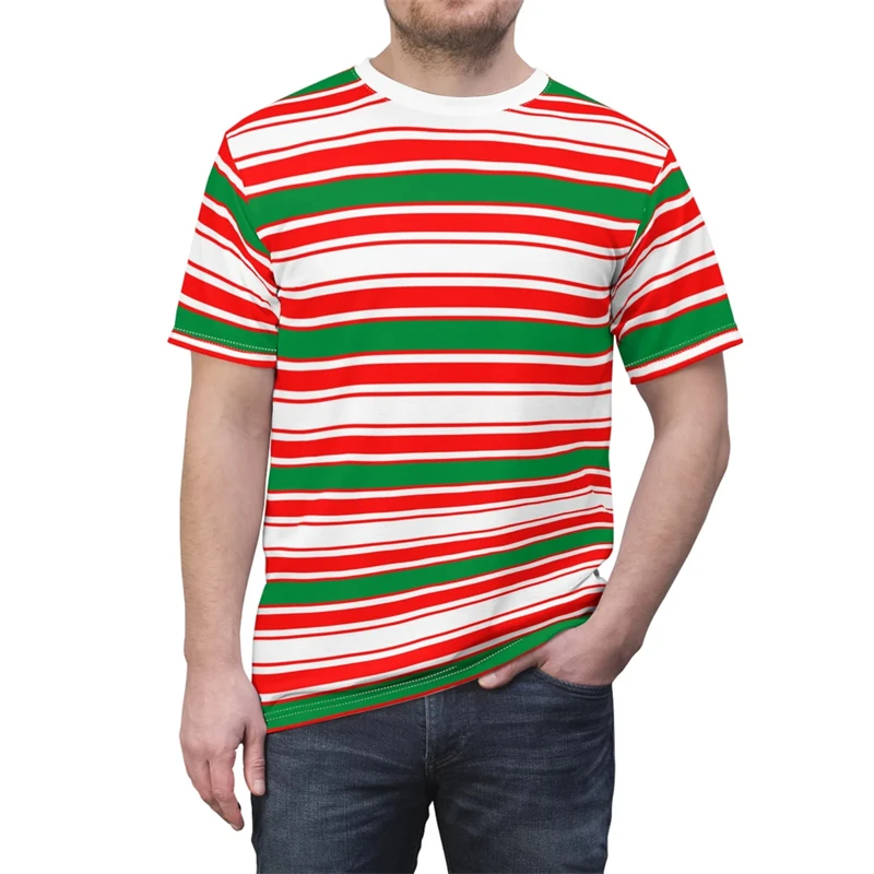 Fashion Classic Stripe Design T-shirt For Men Women Personality Contrast Color Round Neck T Shirts Multiple Color Options Tee