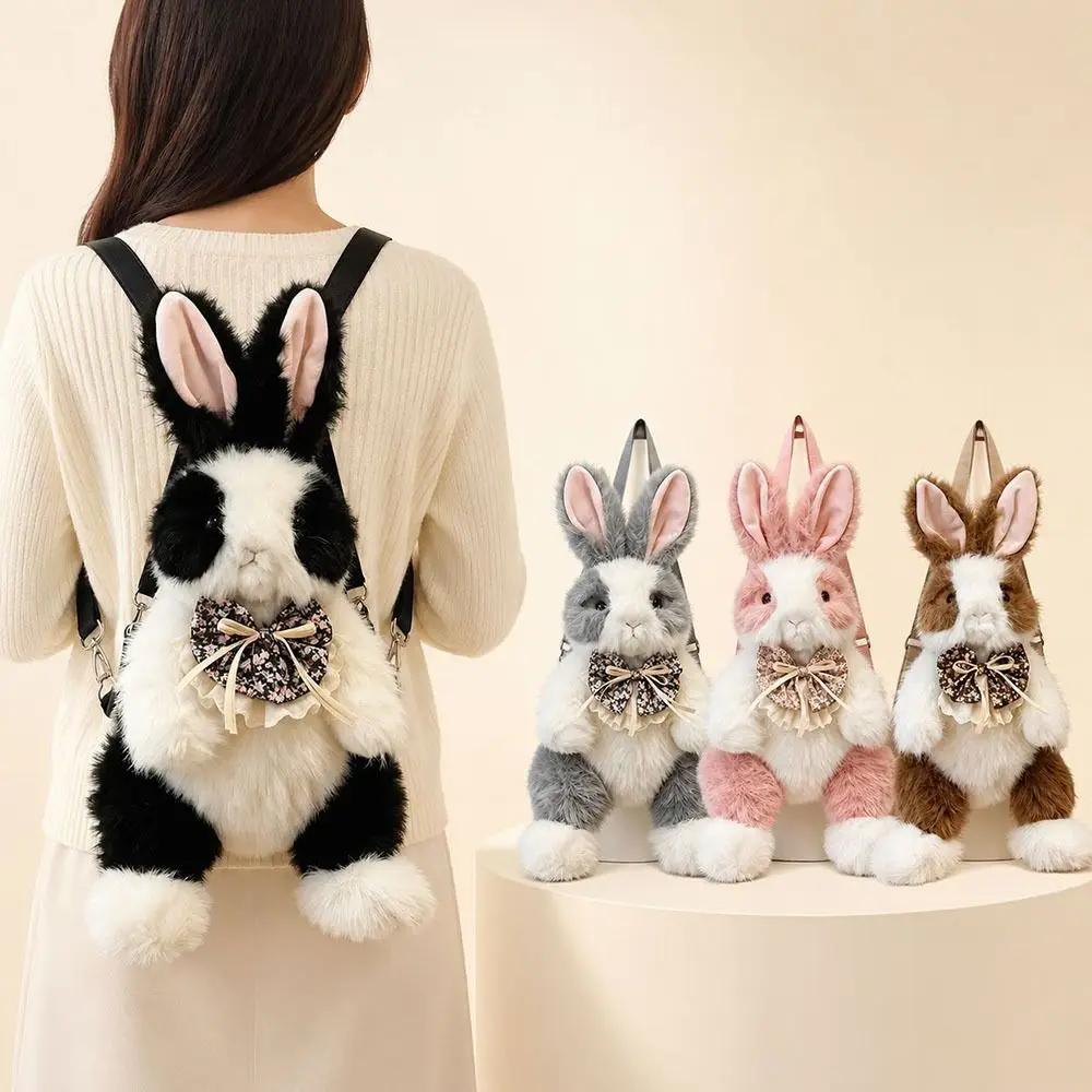 Gifts Plush Plush Rabbit Backpack Soft Cute Stuffed Rabbit Toy Wearable Multicolor Bunny Plush Backpack Girls