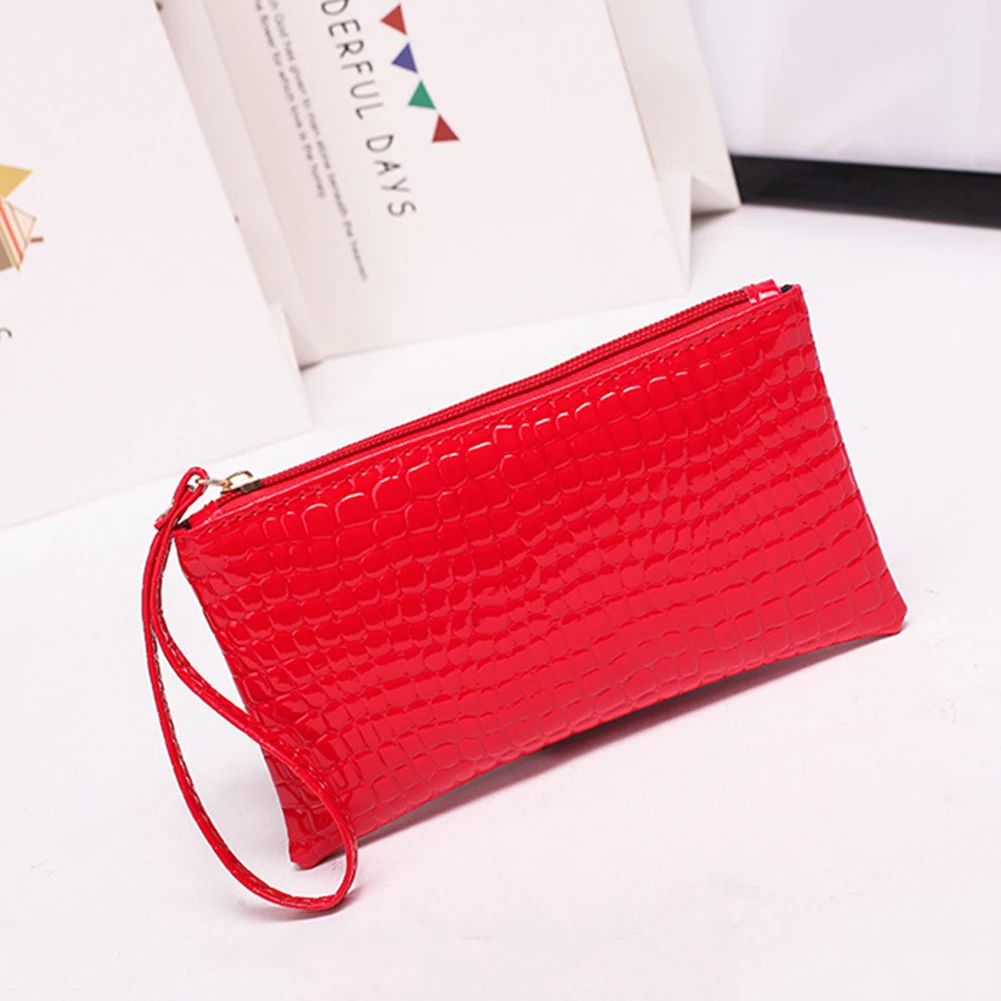 Women Stylish Leather Wristlet Bag Envelope Bag Clutch Wallet Portable Purse Traveling Backpack Shopping Bag Accessories