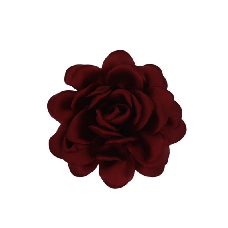 Y1UB Vibrant Fabric Flower Boutonniere Pin Adornment for Women's Festive Celebration image 2
