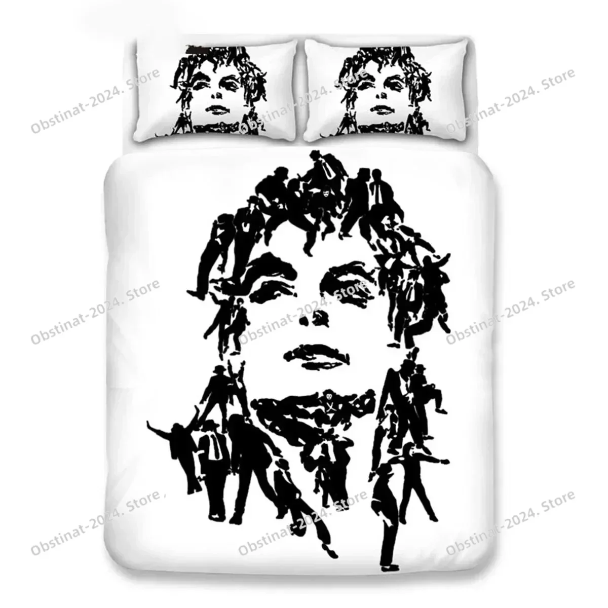 3D Michael Jackson Bedding Set Duvet Cover Full Queen King Size Pillowcase Bed Printed Bed Set Aldult Kid Bedroom Single Twin