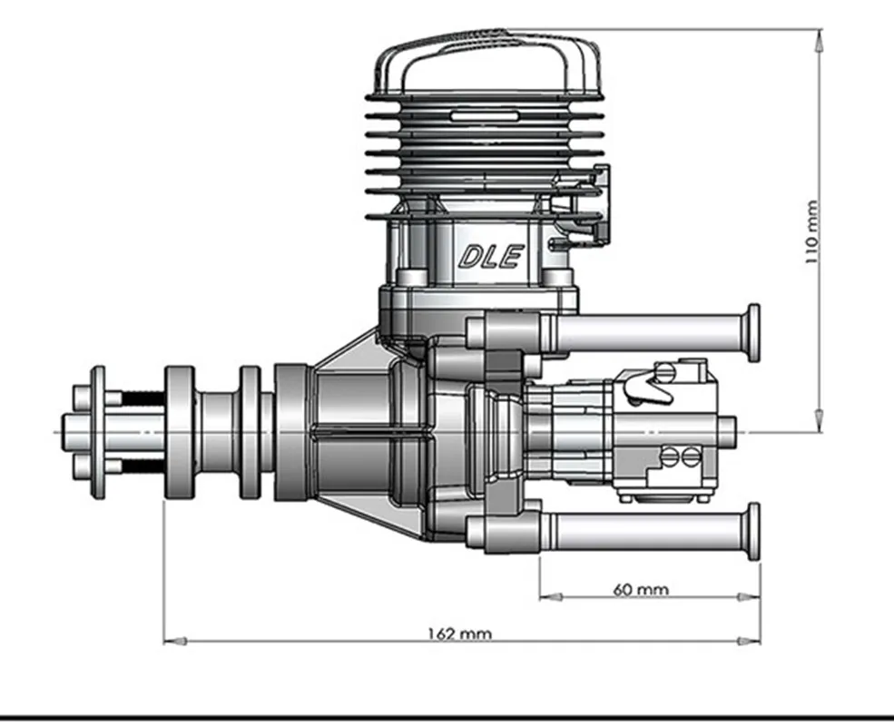 DLE35RA 35cc GAS Engine For RC Airplane Fixed Wing Model Single Stroke two exhaust wind cold hands start after Stroke