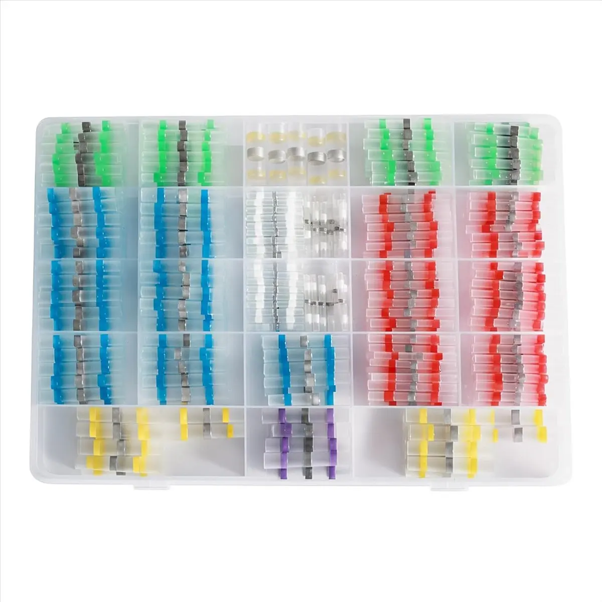 A56K 400pcs Solder Connectors with Heat Shrink Waterproof Electrical Docking Joints for Sealing Wire Connections Terminal