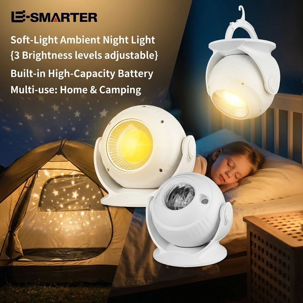 Campsite Atmosphere Lighting Multifunctional Rechargeable Outdoor Lamp Starry Sky Aurora Moonlight Projector for Camping