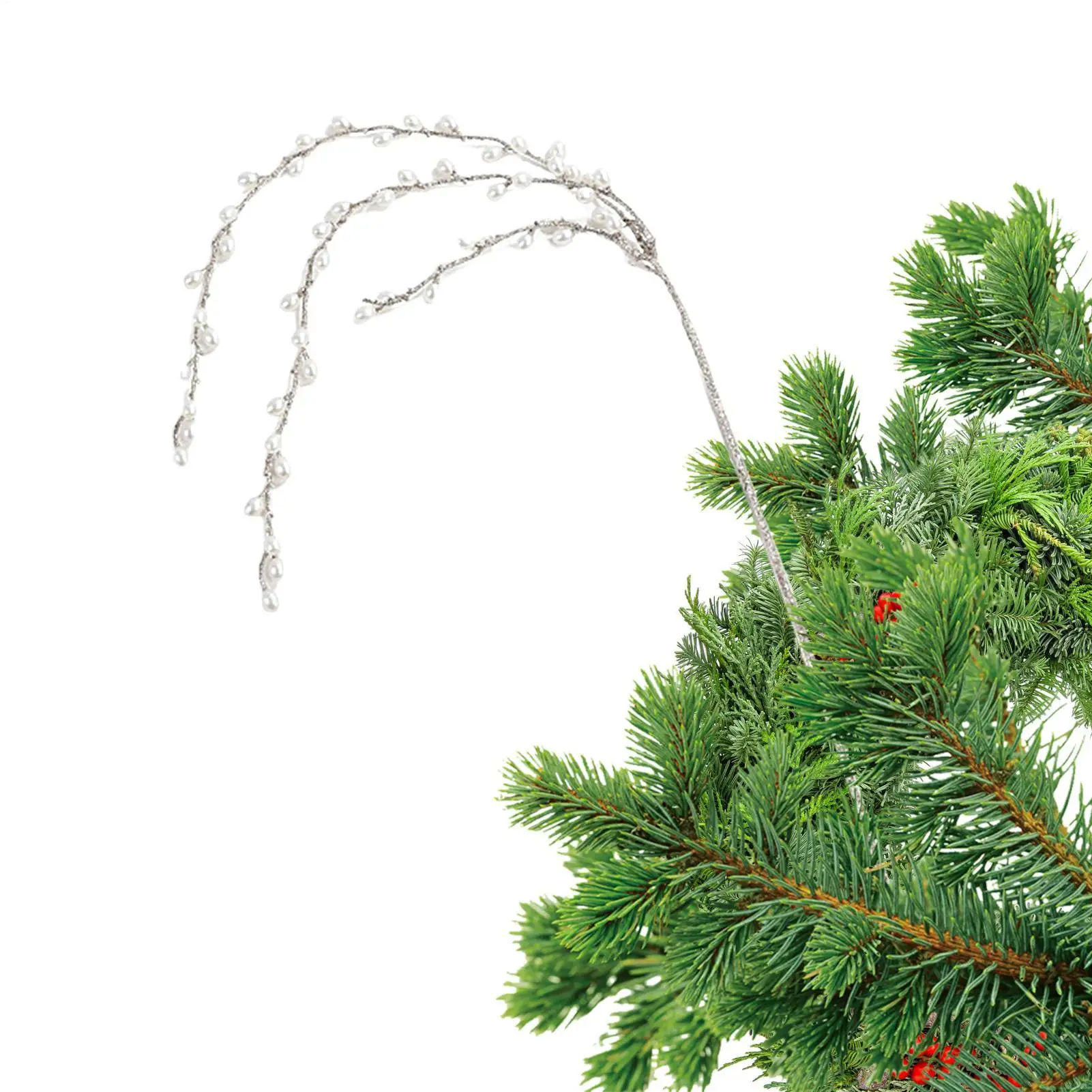 Christmas Tree Filler Glitter Branches Decorations Christmas Greenery For Crafts For Indoor Holiday Winter Fall Mantle Outdoor