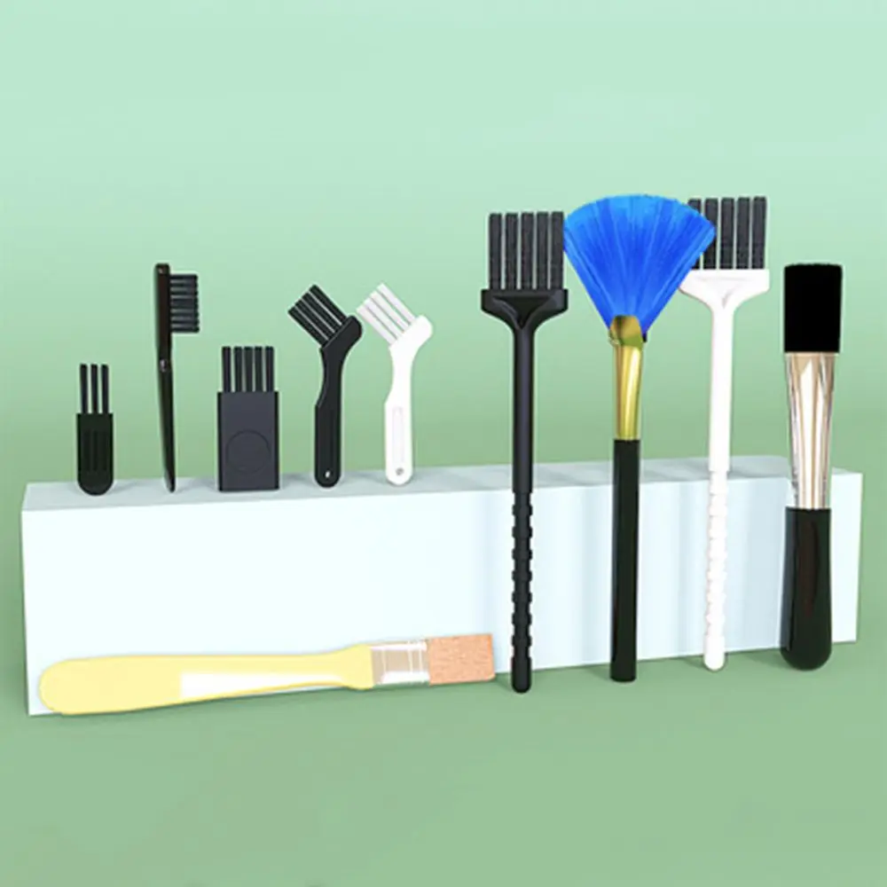 

10 шт. комплект, антистатическая бритва для небольшого пространства, щетка для чистки мобильного телефона от пыли, щелевая щетка для чистки углов, щетка для компьютерной клавиатуры, ноутбука