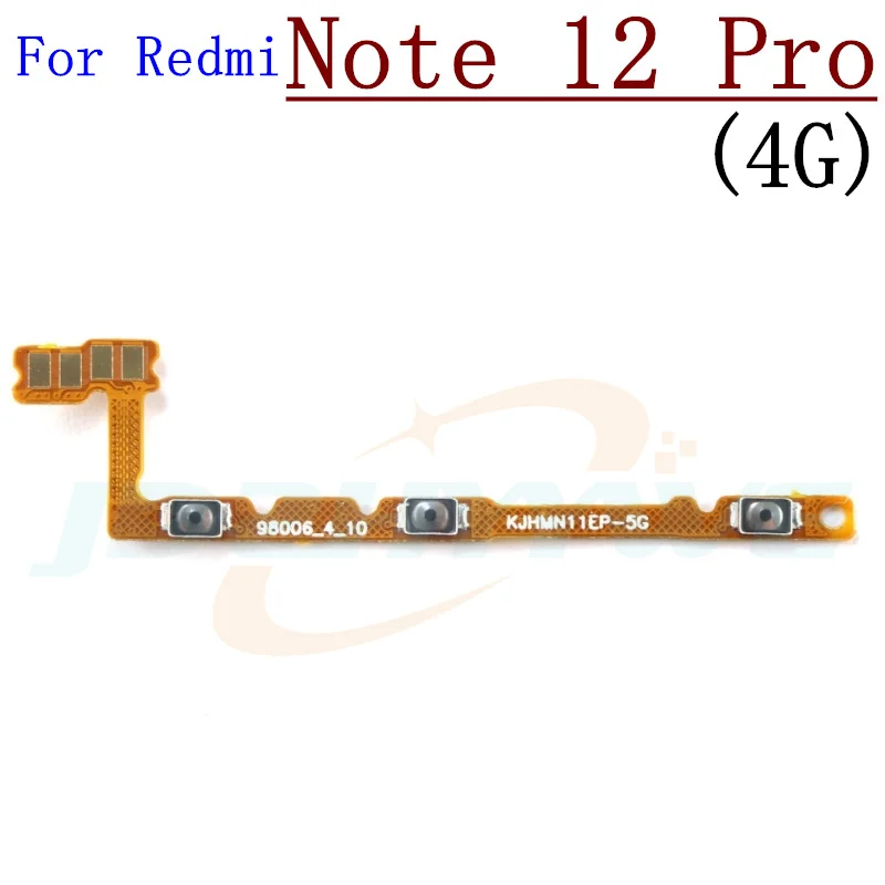 Power On Off Flex Cable For Xiaomi Redmi Note 11 Pro+ 11T 11E 12 Pro+ 12S 4G/5G Volume Key Side Button Mute Switch Spare Parts image 6