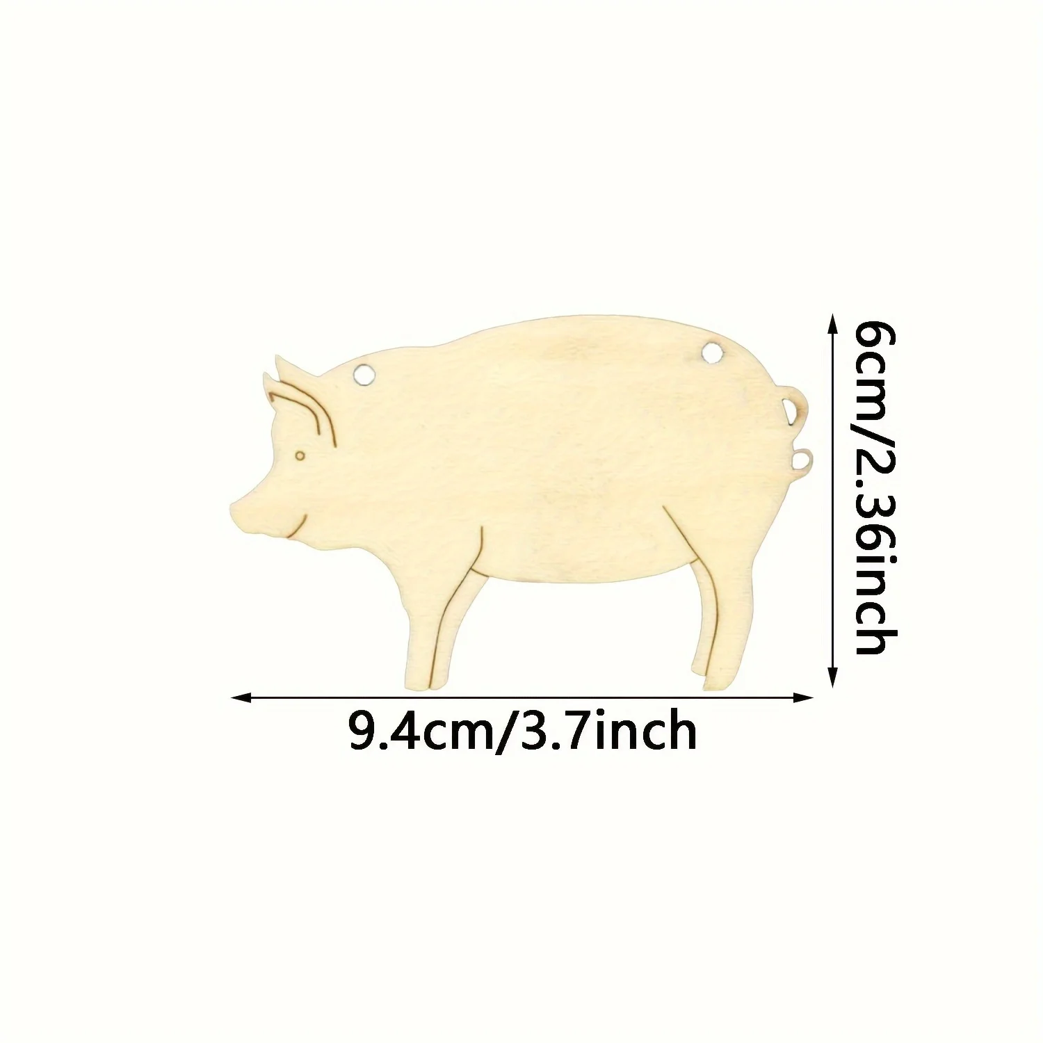 30 قطعة من زينة الخنازير الخشبية الفارغة المصنوعة يدويًا للرسم المثالي لحفلات أعياد الميلاد وأعياد الميلاد