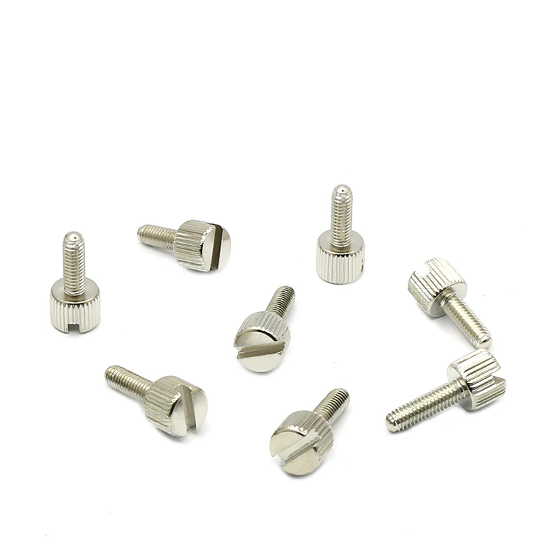 5/10/20/30/50Pcs M4 Carbon Steel Slotted Step Knurled Cap Hand Tighten Thumb Screw  Length 8 /10 /12 /14 /16 /20mm