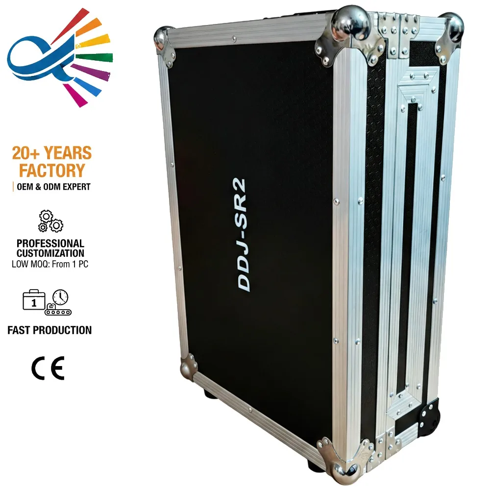 Lightweight Portable Waterproof EVA Lined Flight Case for DJ Controller Professional Audio Gear Protective Road Trunk Box
