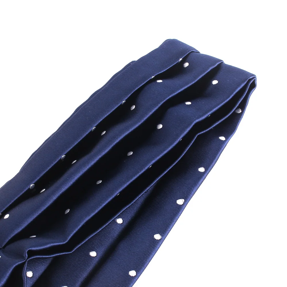 Ascot Tie Cravat Luxury Mens dots Neck Tie Self Tie for Men Wedding Necktie