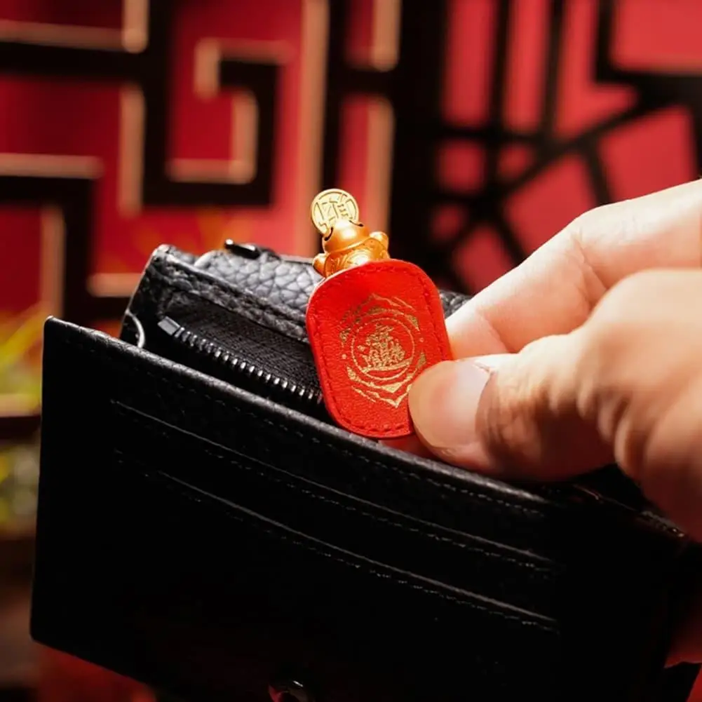 Lucky Golden Turtle Wealth Amulet Leather Case Traditional Chinese Feng Shui Tortoise Pendant Decor Holiday Gift Box Set