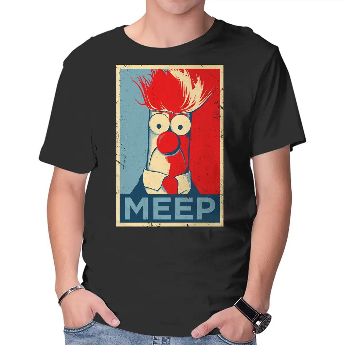 Vote Meep Anime Graphic T-shirts For Men Clothing Women Short Sleeve Tees Vintage High Quality 100%Cotton