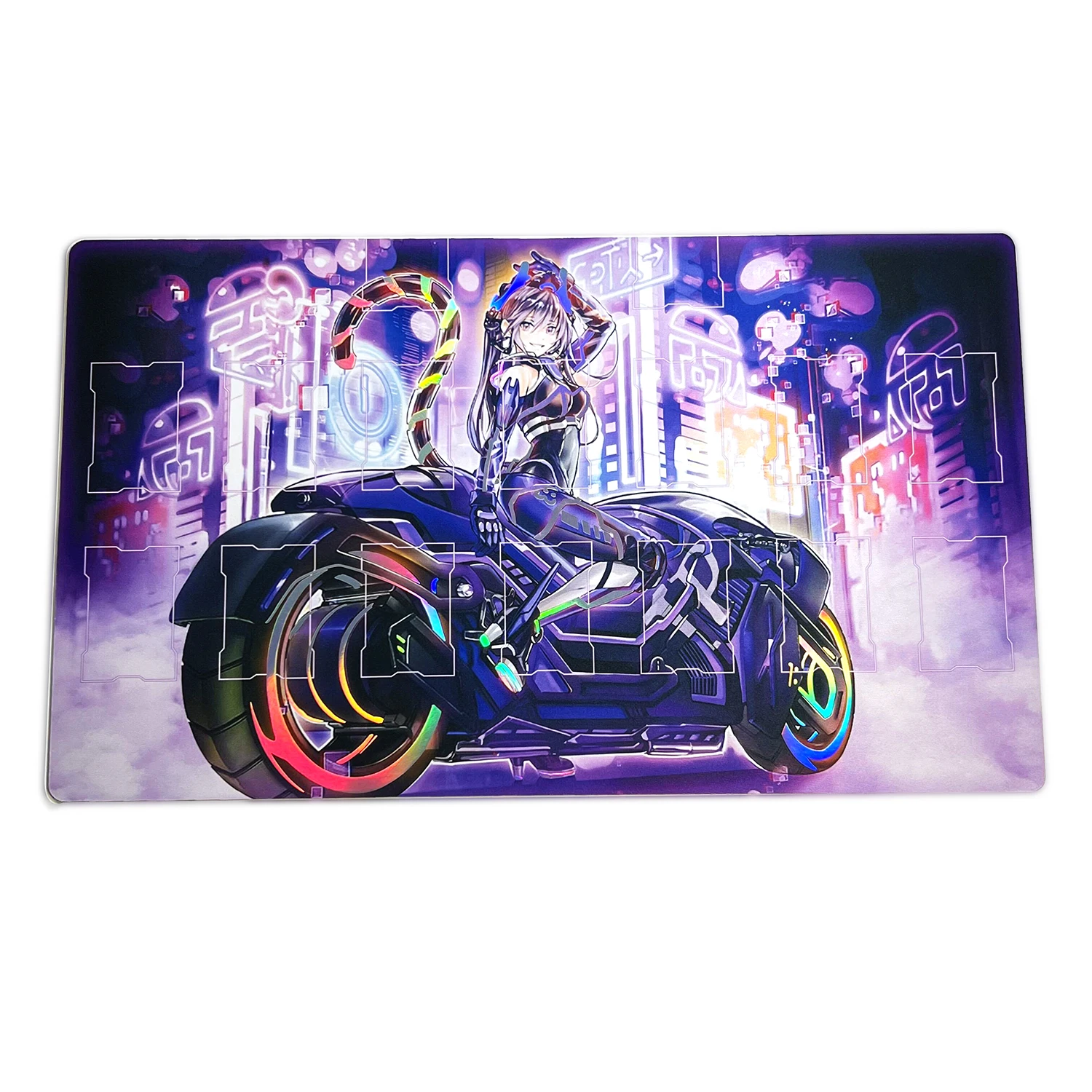 TCG Board Games I:P Masquerena YGO Foil Playmat Holographic Card Standard Size Yugioh Game Mat Clear Printing