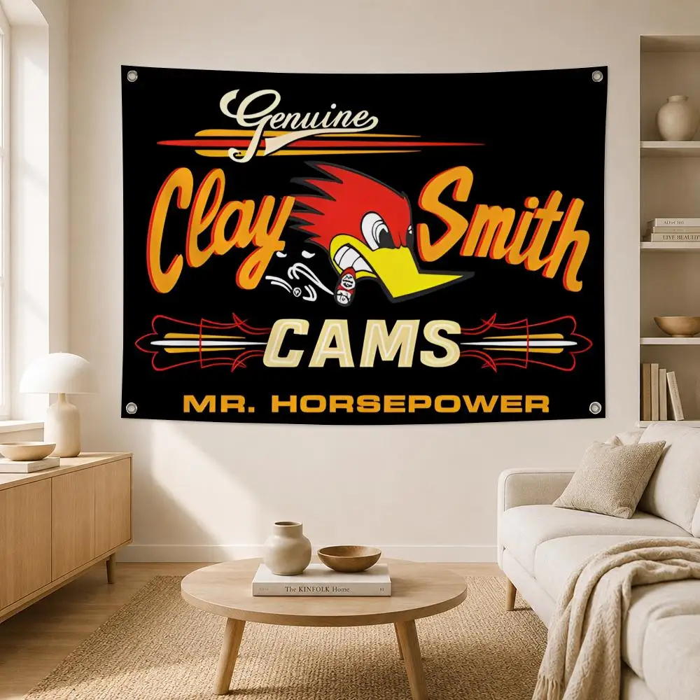 Automotive Brand Clay Smith Cams Flags Home Yard Garden Wall Hanging Flag Indoor Outdoor Banner Decor for Patio Backdrop Art