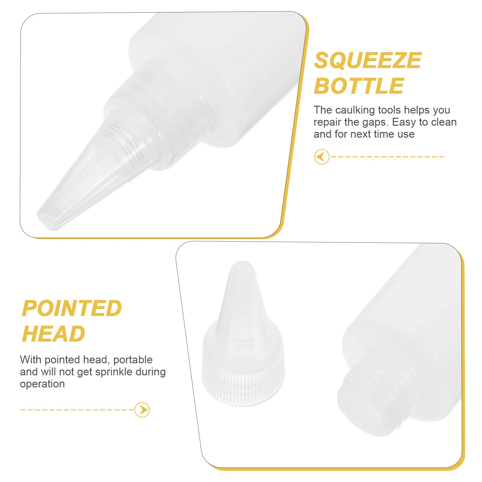 

50Pcs Plastic Squeeze Bottles DIY Applicator Bottles for Painting Crafts Sand Art Hair Salon Paint Glue 50ml Precision Needle