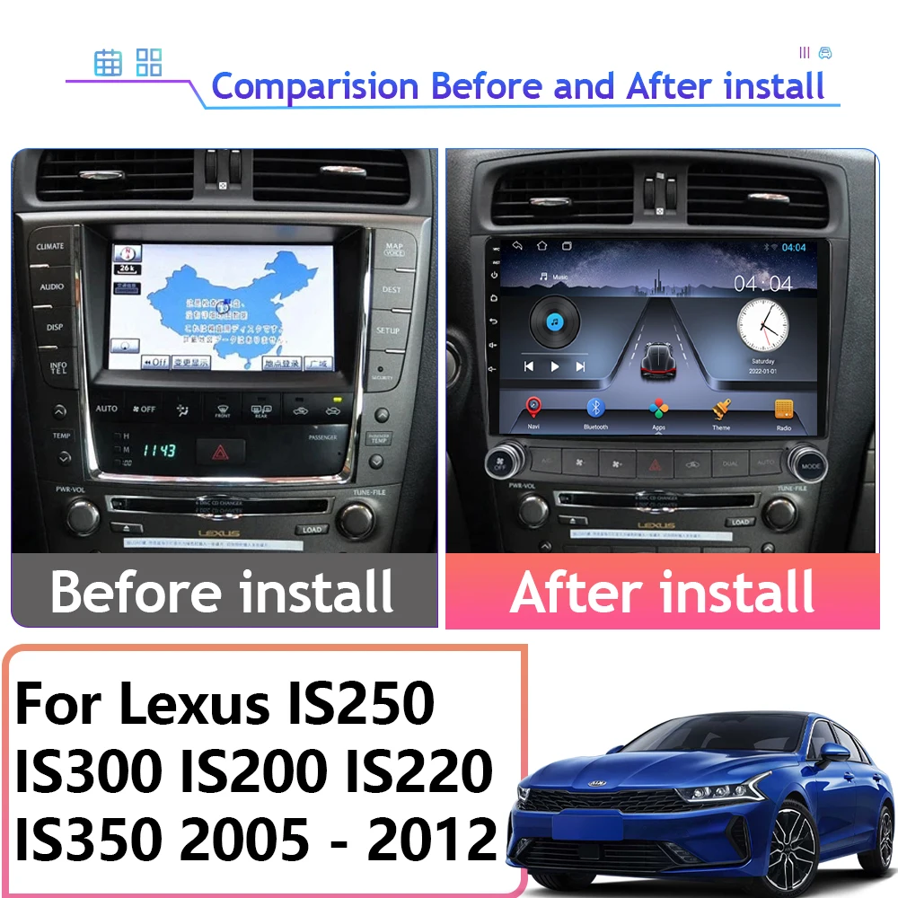 Android 13 For Lexus IS250 IS300 IS200 IS220 IS350 2005 - 2012 car dvd auto radio stereo head unit multimedia player GPS 5G WIFI