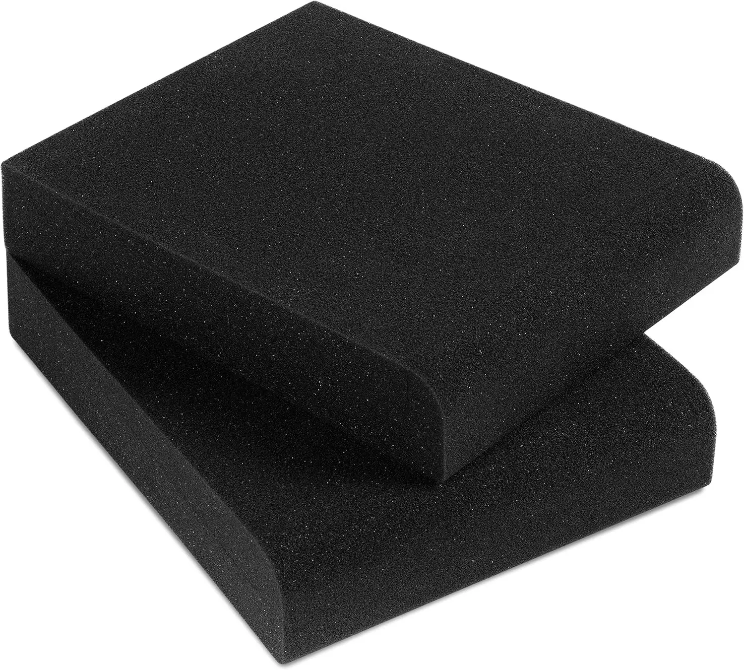 

Studio Monitor Isolation Pads for 3-4.5 inch Speakers, Pair of 2 High Density Acoustic Foam Stands for Bookshelf and Desktop