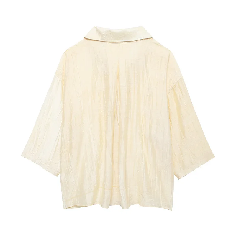Summer New Jacquard Loose Shirt Jacquard Casual Straight Pants Set