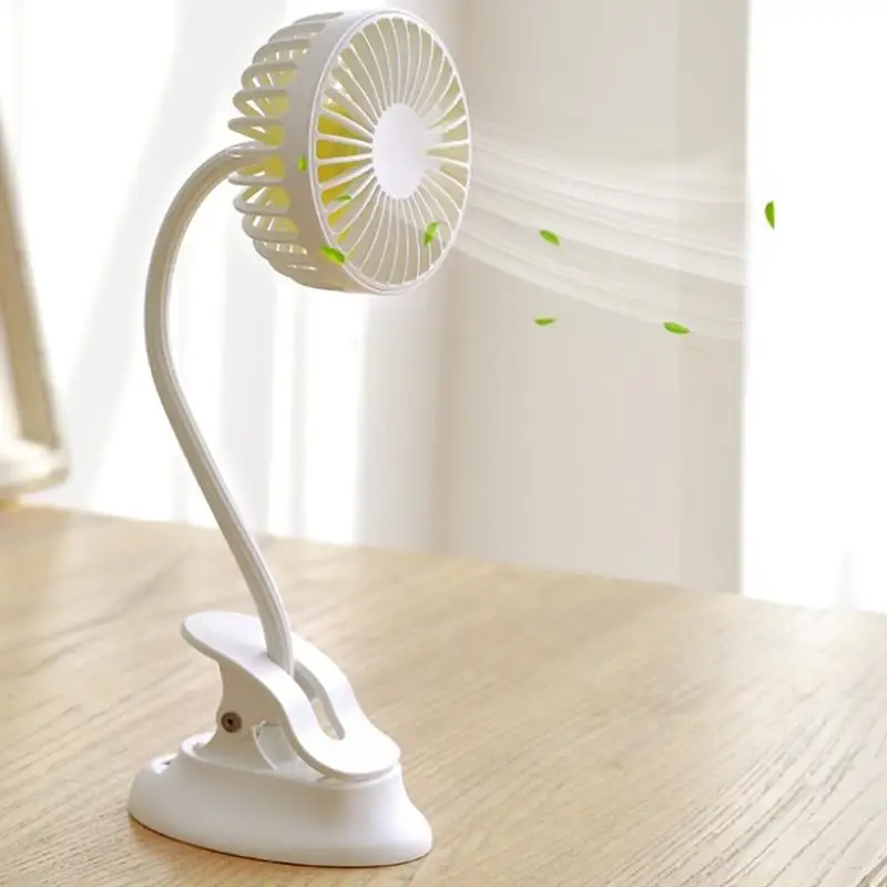 D0AB Portable Cooling Fan 3 Speed Strong Wind Quiet Sound Air Cooling Fan With Flexible Neck 3 Speed Quiet Desk Fan