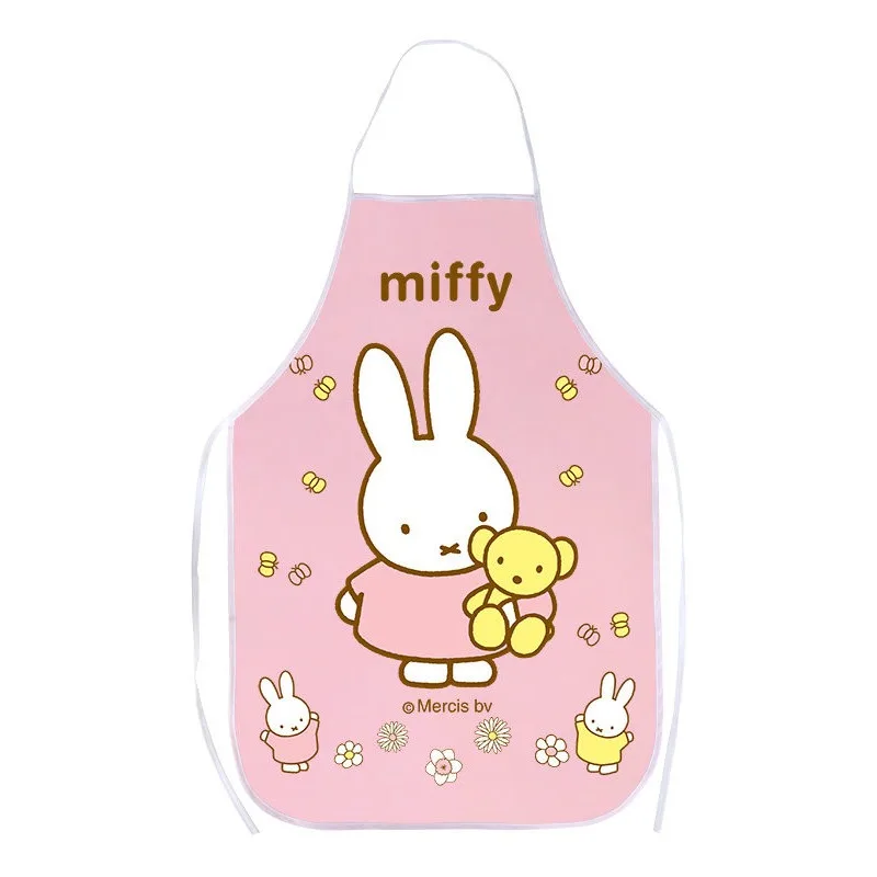 Miffy Kawaii Anime Cartoon Rabbit Apron Adult Cute Kitchen Waterproof Cooking Oil Proof Cook Easy To Clean Sleeveless Apron