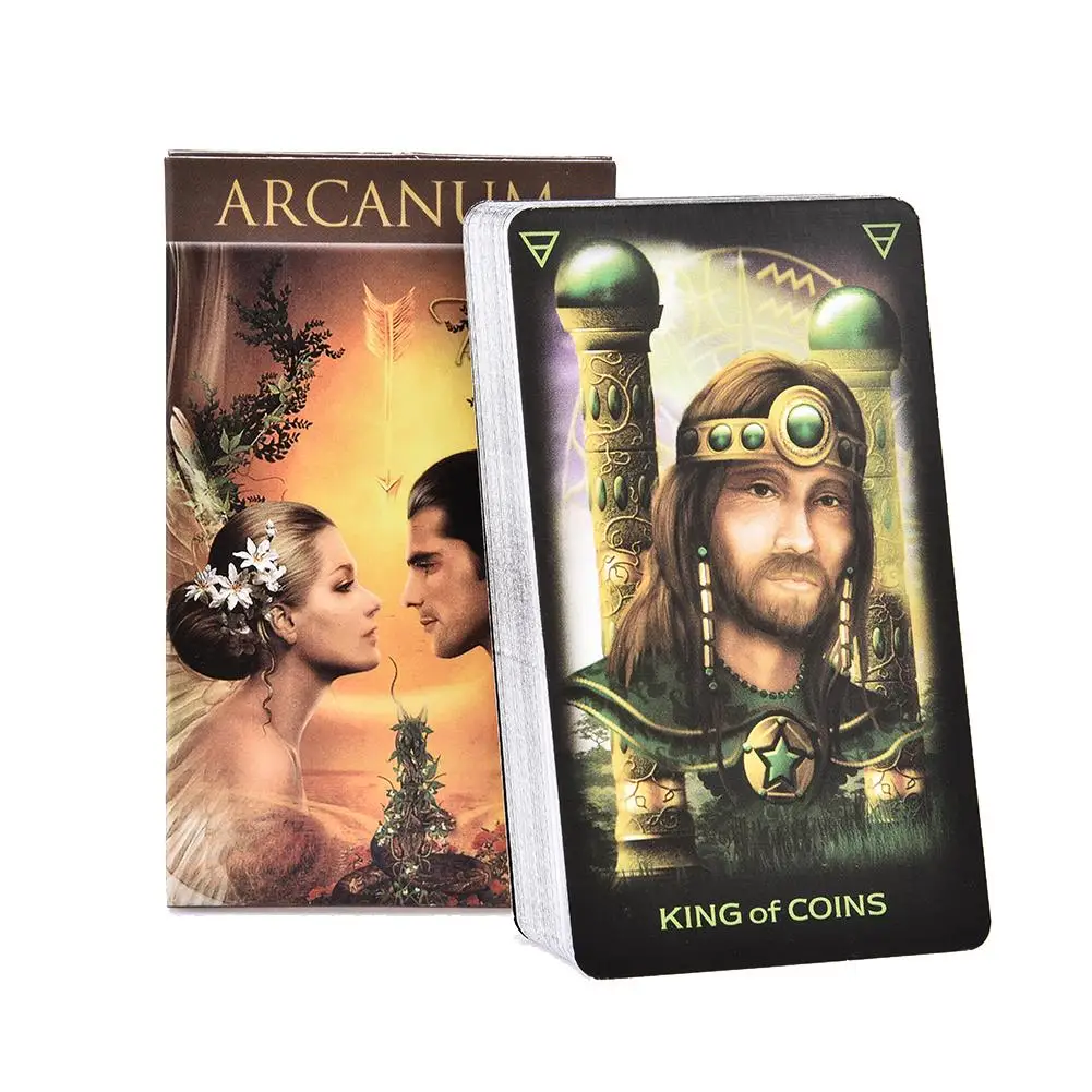 New Arcanum Tarot Cards A 78 Deck Oracle Card English Visions Divination Edition Borad Playing Games for party family gift