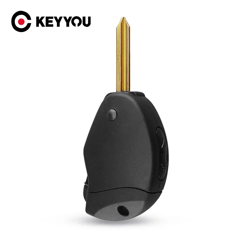 KEYYOU 2 Buttons Remote Car Key Shell For Citroen Evasion Synergie Xsara Xantia Side Folding Flip Key Case Cover Replacement