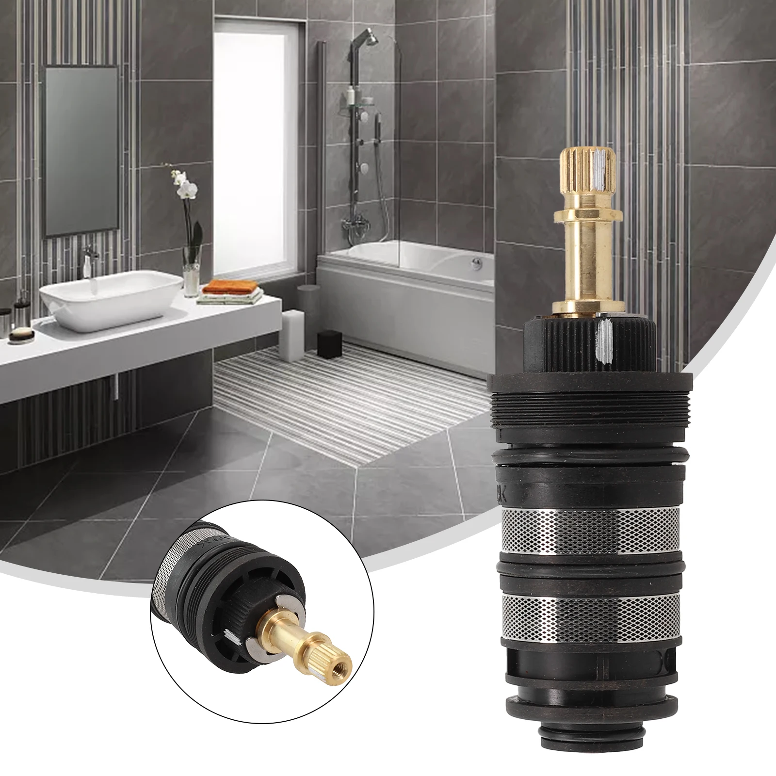 Thermostatic Valve Intelligent Thermostatic for All copper Spool and Easy to Install for Hot and Cold Water Thermostatic