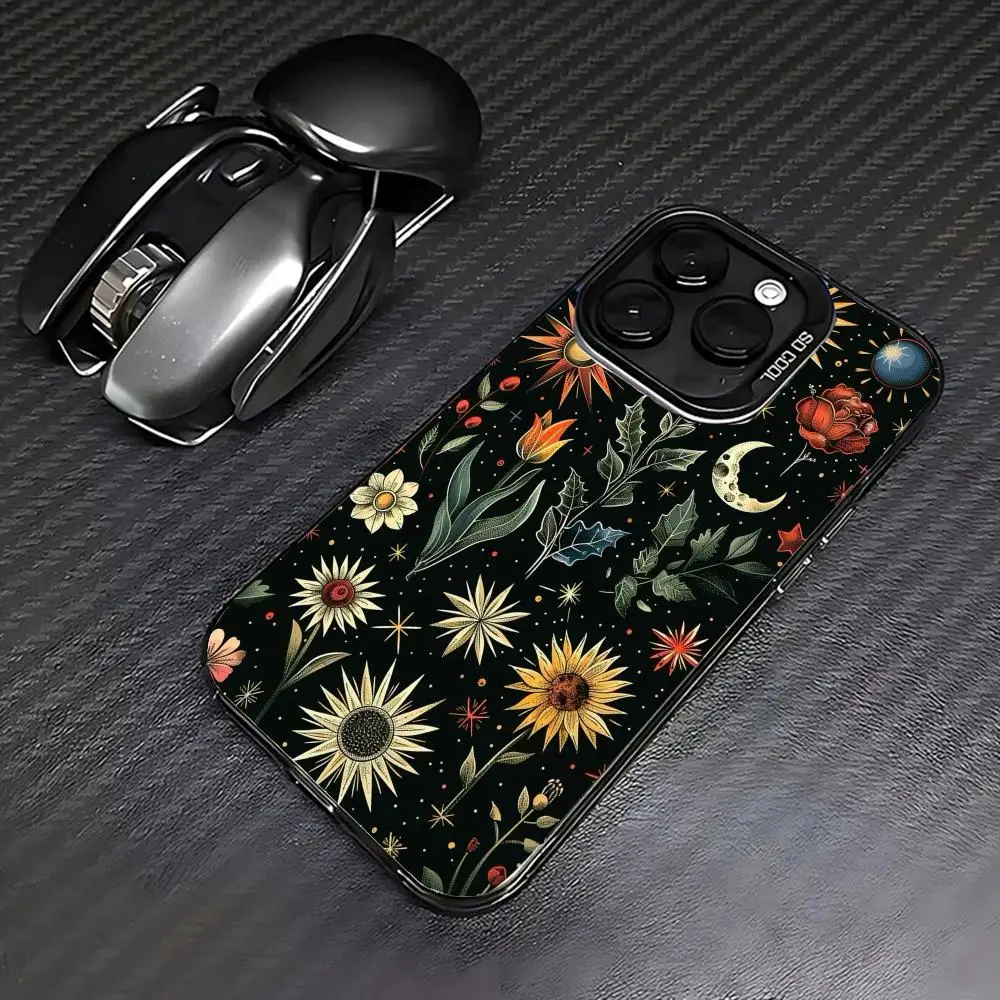 

Sunflower Moon case for iPhone17 16 15 14 13 12 11 Pro/ Max/Plus shock-proof rear cover anti-fingerprint