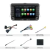 Ezonetronics-ユニバーサルカーステレオカープレイ,Bluetoothヘッドユニット,FMラジオ,VWパサート用GPS,ゴルフmk5,mk6,ジェッタt5,eos,ポロ,7インチ 6