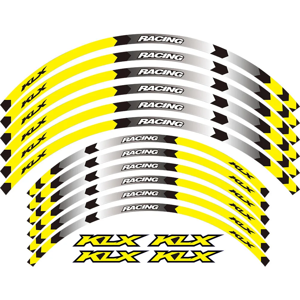 

Motorcycle Stickers Decals FOR KAWASAKI KLX 250 S SA 2018-2021 21" 18" RIM STRIPES WHEEL Stickers Motorcycle Stickers Decals