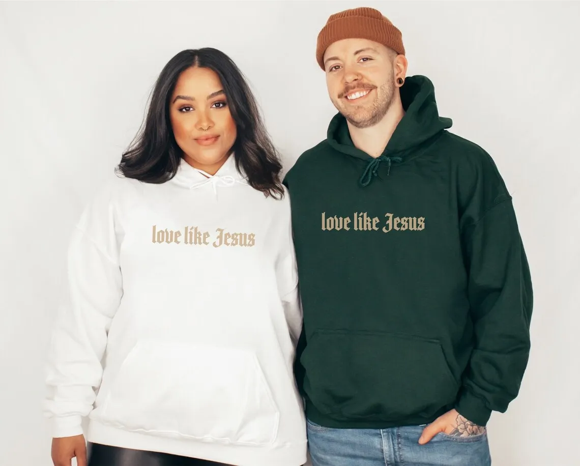 Love Like Jesus Hoodies Autumn Winter Christian Bible Men Women Hip Hop Pullover Comfortable Fleece Thick Warm Sweatshirts