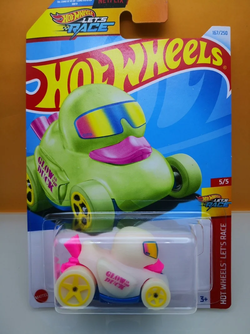 Autentico Mattel Hot Wheels Auto Modello di Auto Luce Notturna Anatra Giocattolo Auto Giocattolo Inerziale In Metallo Pressofuso Modello Raccogliere Veicoli Giocattolo C4982