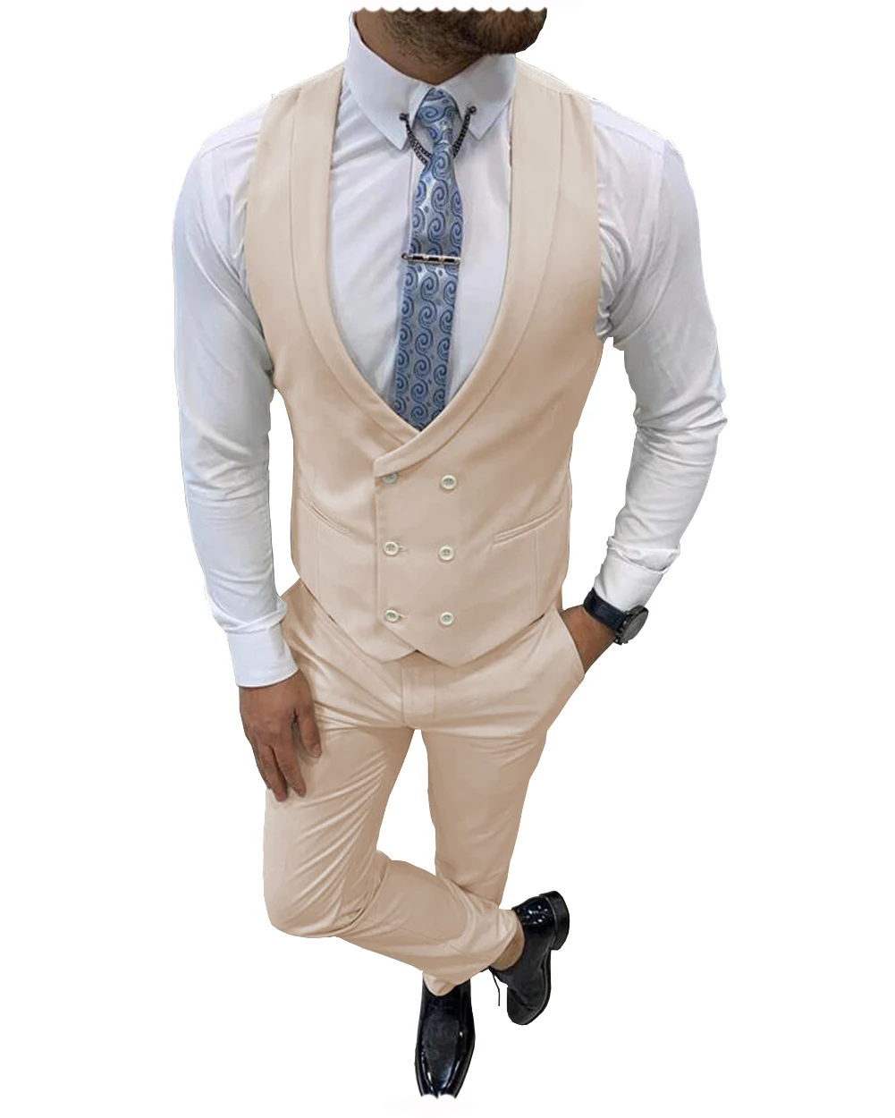 

Men's Suit Business Suits Slim Fit Tuxedos 2 Pieces Vest+Pant For Party Wedding Banquet Prom Stage Costume