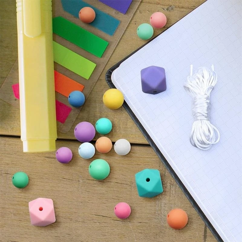090B DIY Silicone Beads Keychain Silicone Beads Bulk Silicone Bead For Pacifiers Clip