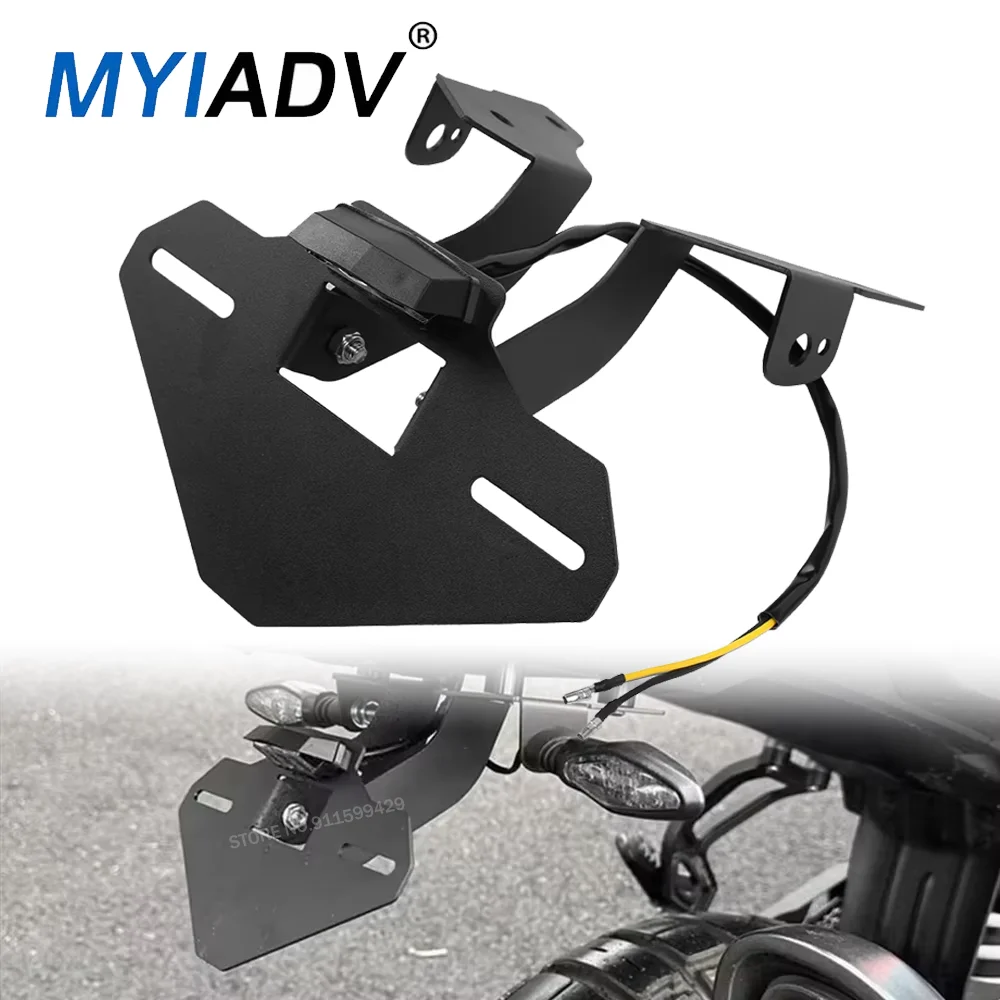 

Motorcycles License Plate Holder Fender Eliminator Tail Frame LED Light For CFMOTO 450MT IBEX 450 MT 800 MTX Explore 2024-2025