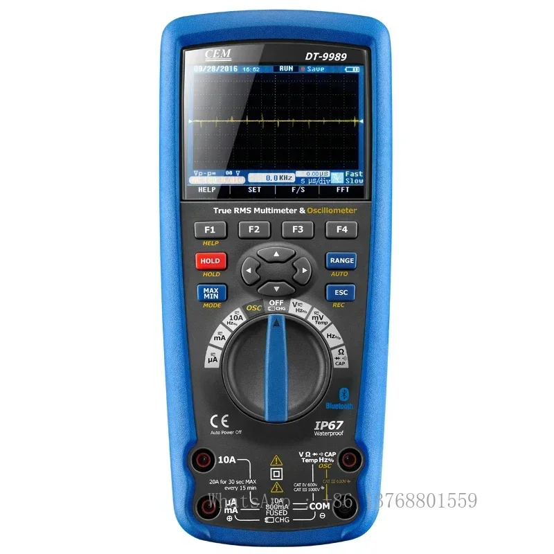 CEM DT-9989 Professional Industrial Digital Oscilloscope Multimeter Portable With LCD Display Screen