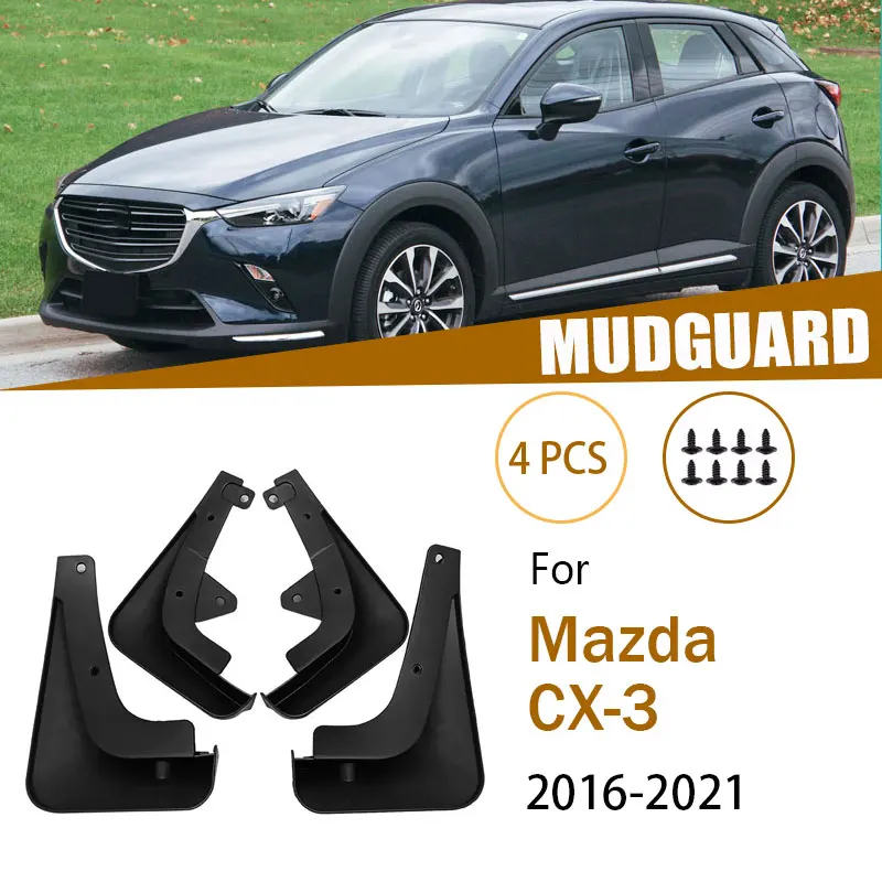 

For Mazda CX-3 CX 3 CX3 2016-2021 2017 2018 2019 2020 Mudflap Fender Splash Guards Special Guard Splash Auto Accessories ABS