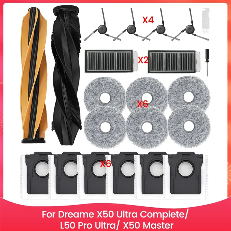 

INLIG-Accessories Kit For Dreame X50 Ultra Complete/ L50 Pro Ultra/ X50 Master Vacuum Cleaner Parts Replacement Parts Kit