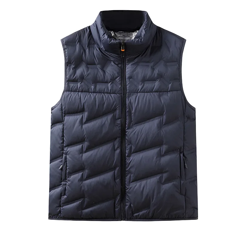 New Arrival Suepr Large Winter Men\'s Fashionable Simple Stand Up Collar Lightweight Down Vest Plus Size XL XXL3XL4XL5XL6XL 7XL