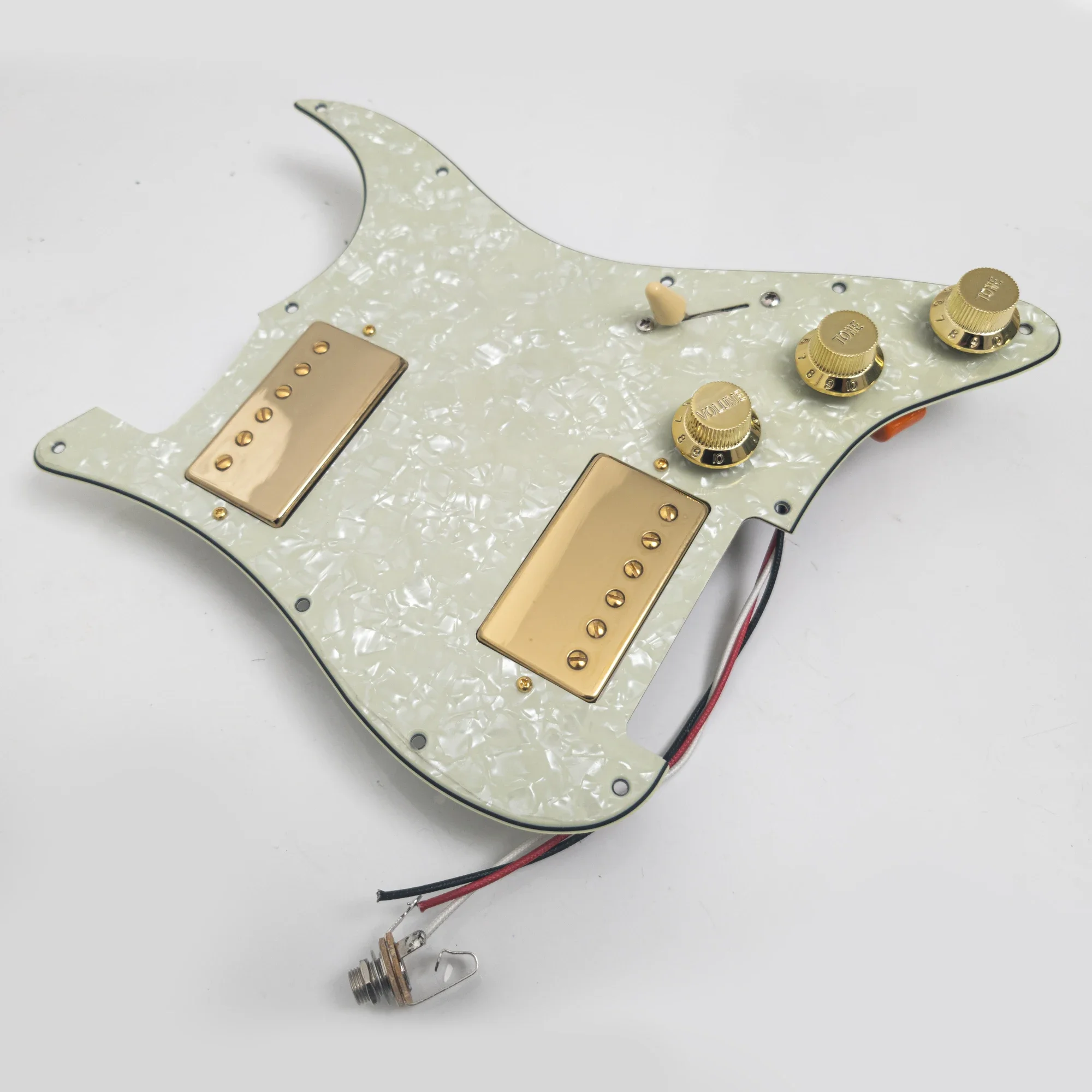 Guitar Prewired Pickguard Loaded Neck and Bridge Ainico 5 Humbucker Pickups Set for ST Electric Guitar