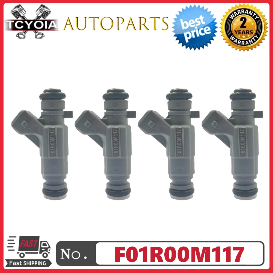Injecteurs de carburant F01R00M117, 4 pièces/lot, pour Brilliance Volkswagen Santana Wagon Lingyue Cmc Lifan 320 520 620 330