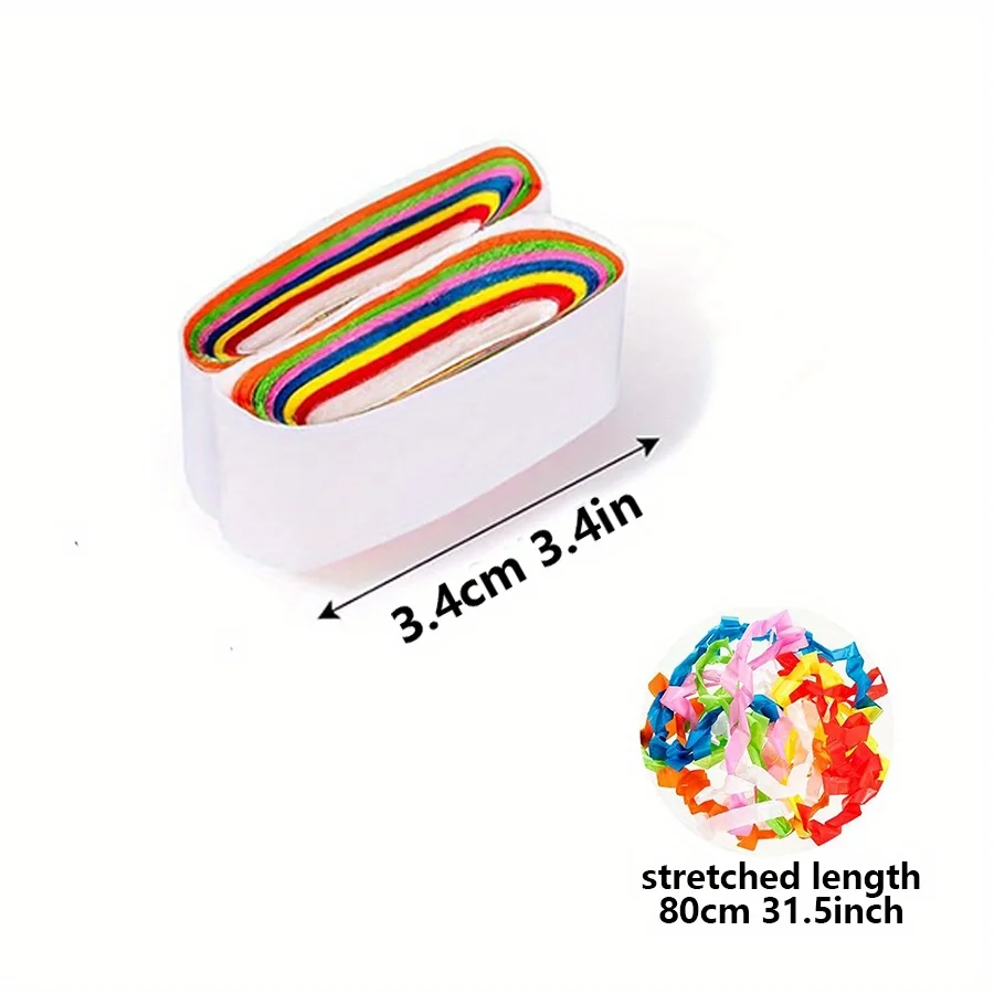 6pcs Mouth Coils Vomit Paper Magic Trick - Colorful/White Magician Props for Stage, Clown Performance, Funny Gag Illusion JXB
