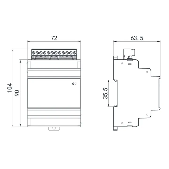 Three Phase Din Rail Multi Channel RJ45 Port Energy Meter for Power Management System and Power Monitoring