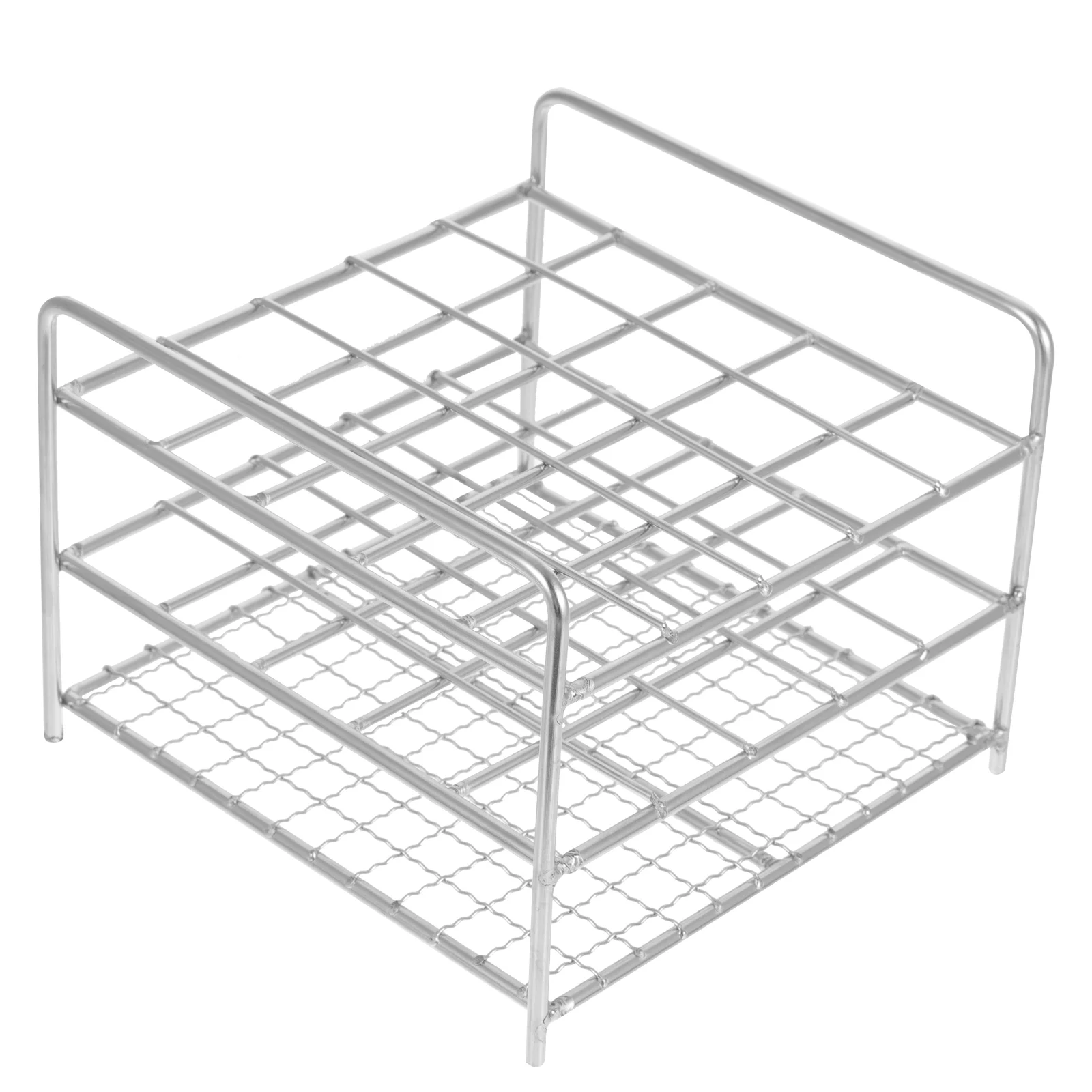 

Test Tube Rack Stainless Steel Container Square Holder Laboratory Stand Hole Export Type Shelf