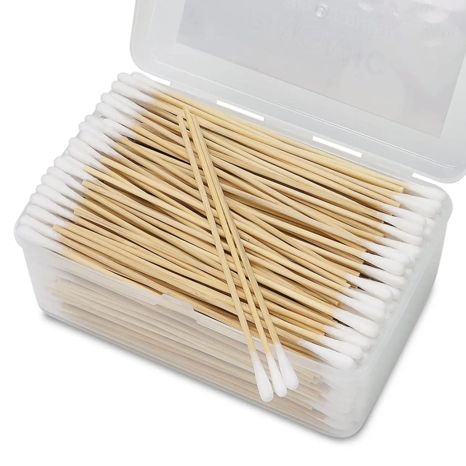 

500PCS 6" Cotton Swabs with Wooden Sticks - Lint Free, Highly Absorbent for Makeup, Pet Care, Home Cleaning