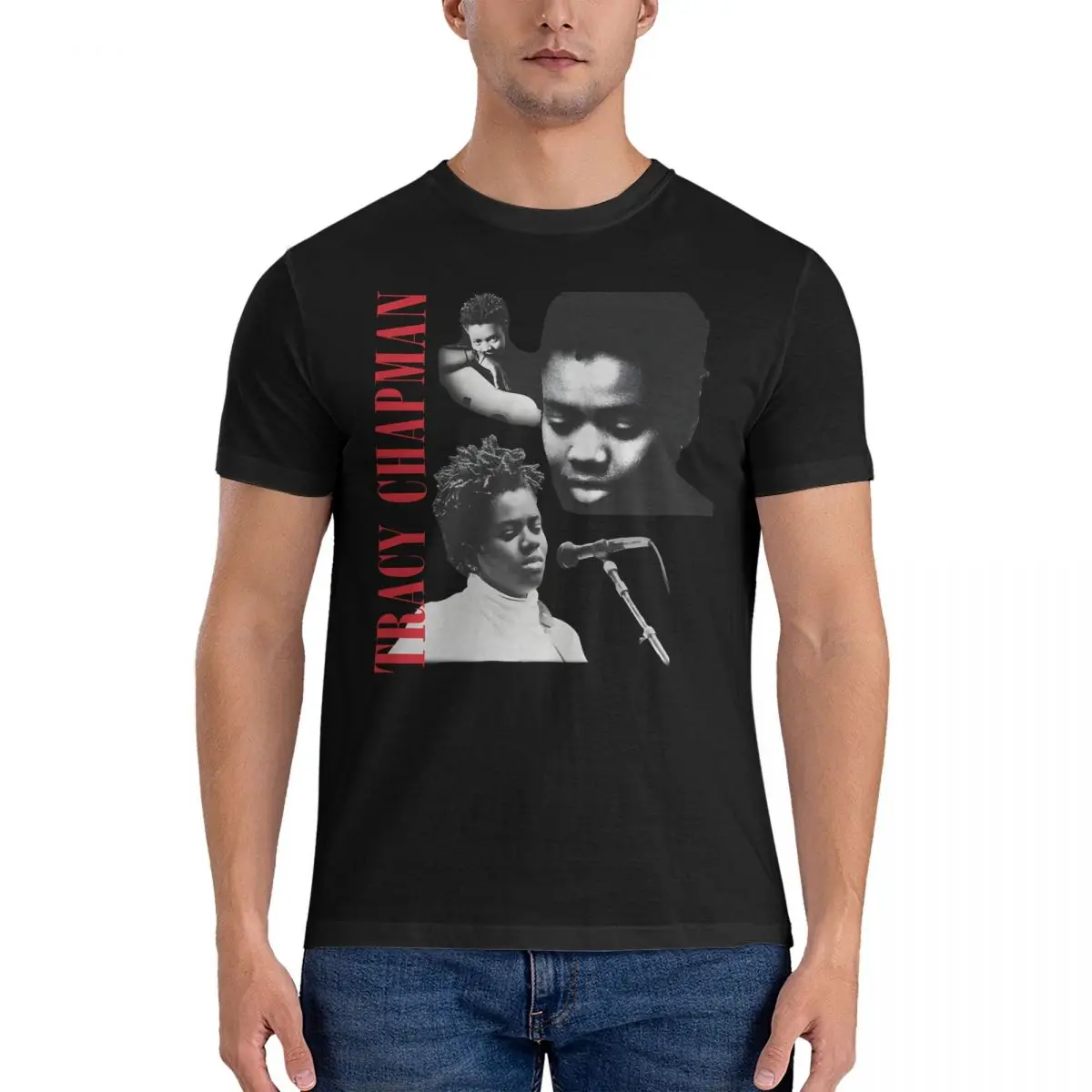 Music Fan T Shirt for Men Cotton Funny T-Shirts Round Collar T-Tracy Chapman Tees Short Sleeve Tops New Arrival